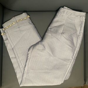 NWT Sister Jane Women’s Light Purple Textured Pants with Floral Trim